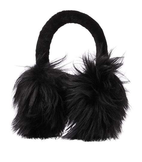 burberry black ear muffs|black shearling ear muffs.